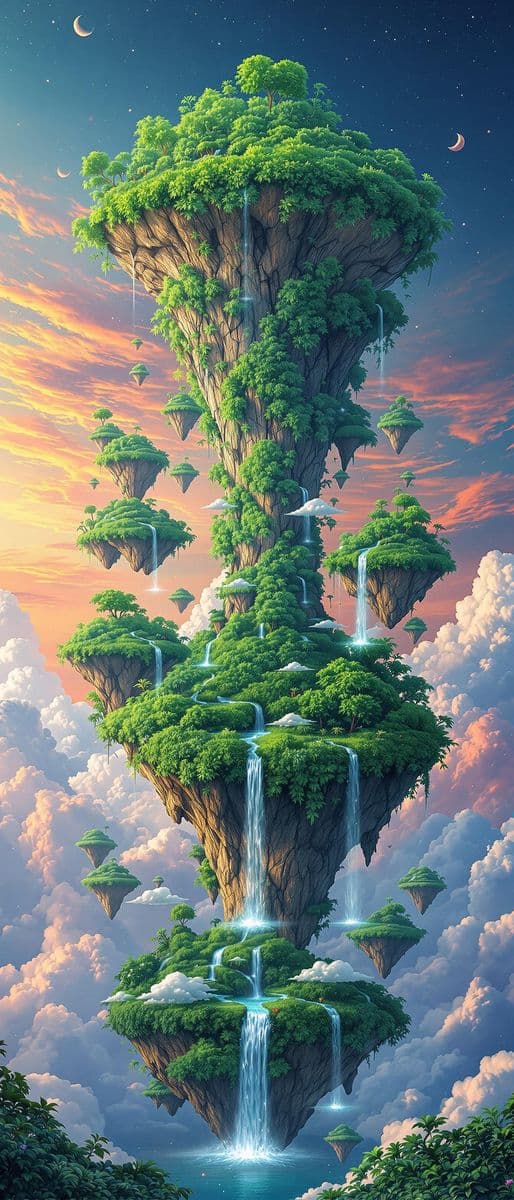 Floating Islands at Sunset