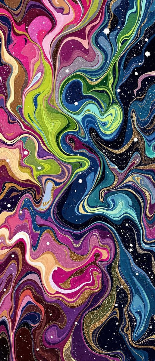 Magenta and Lime Whirls