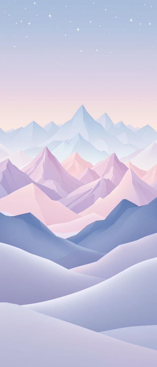 Twilight Pastel Mountains