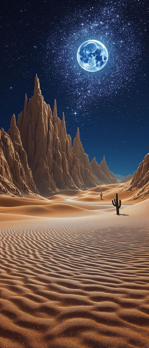 Desert Under Moonlight