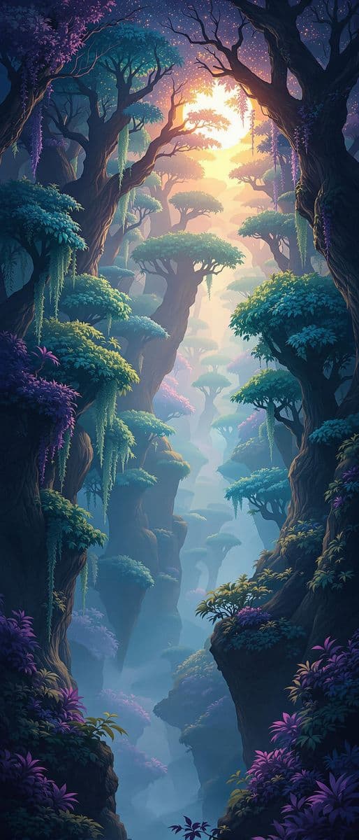 Floating Forests at Sunset