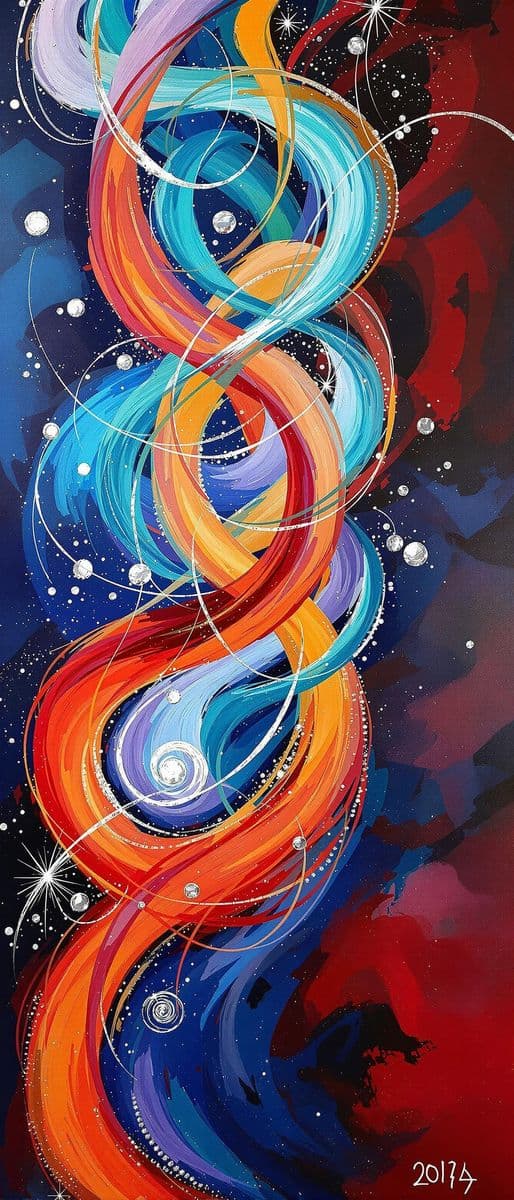 Vibrant Spirals in Blue