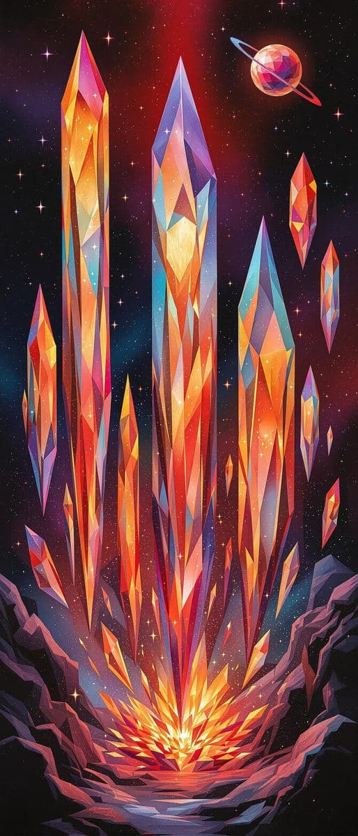 Surreal Celestial Crystals