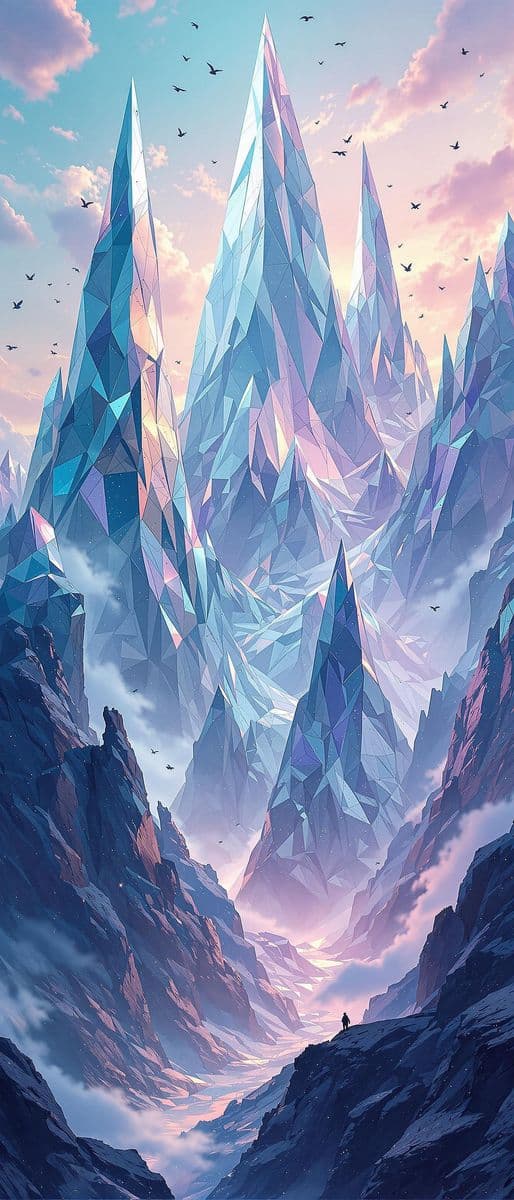 Glass Shard Mountains at Dawn