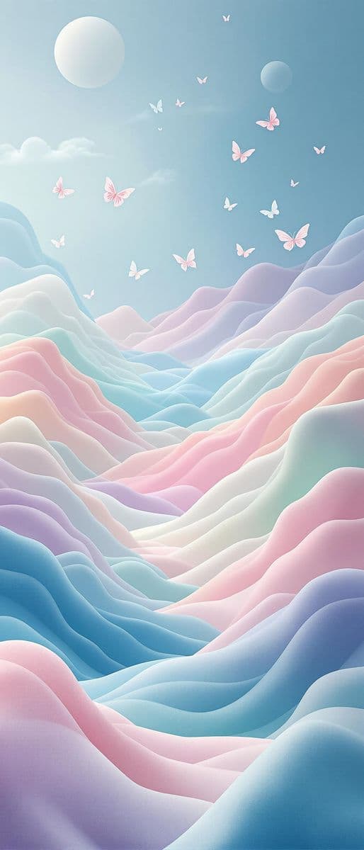 Whimsical Pastel Hills