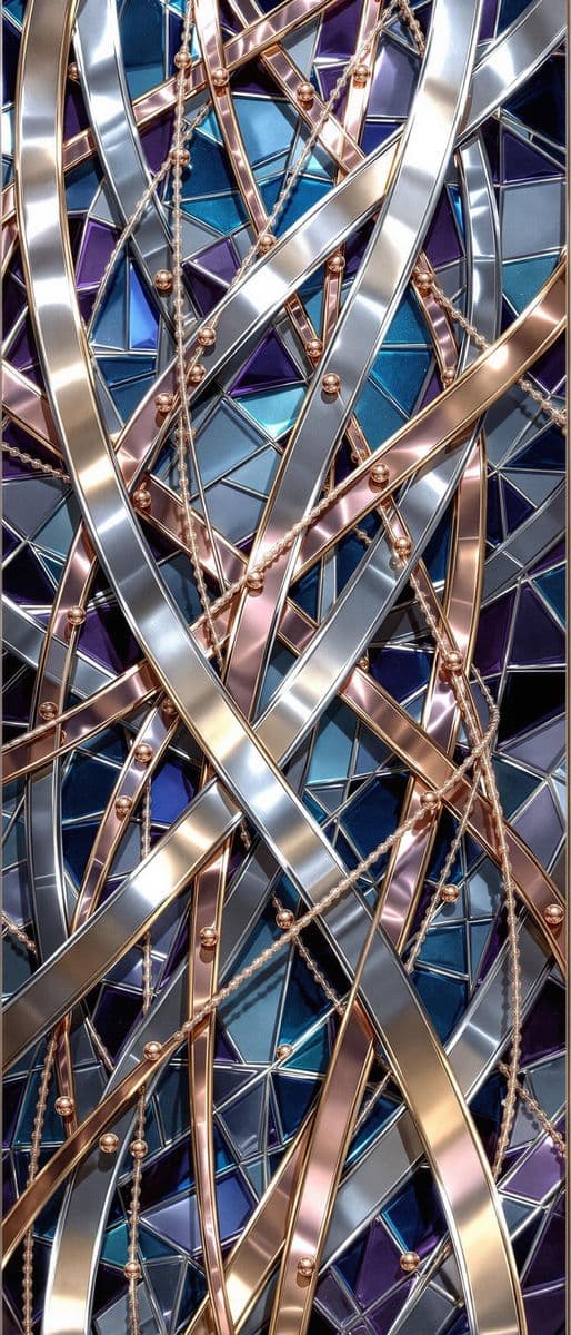 Platinum and Rose Gold Lattice