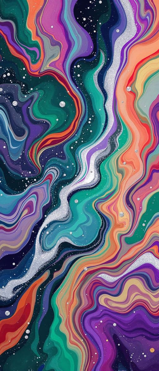 Cosmic Marbled Elegance