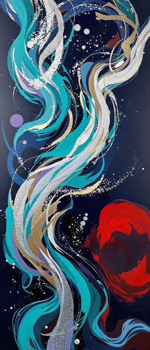 Swirling Turquoise Symphony