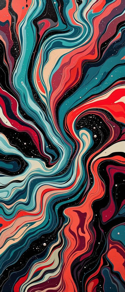 Teal and Vermilion Tides