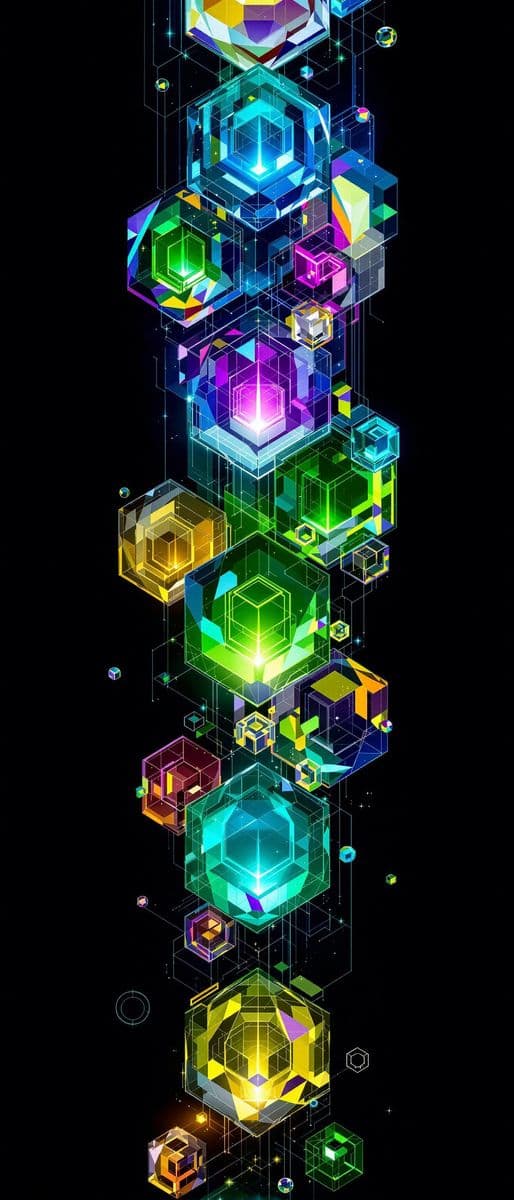 Futuristic Hexagonal Cascade