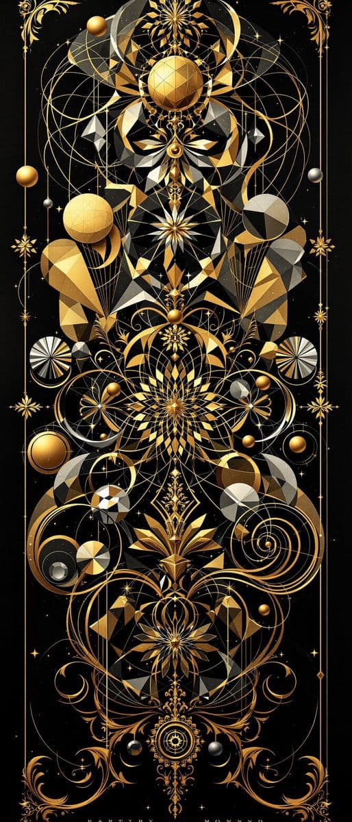 Gilded Geometric Symphony