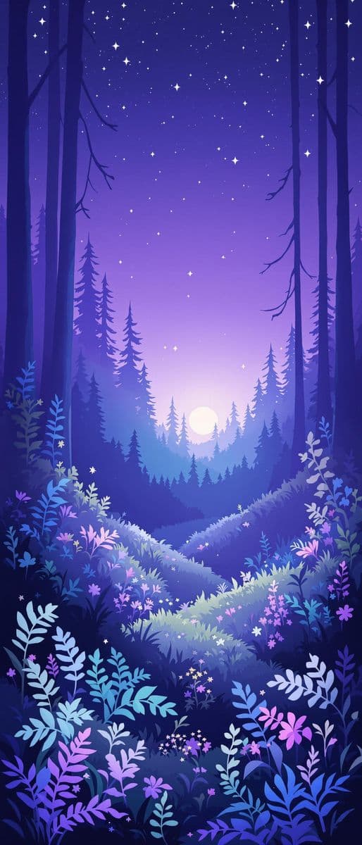 Moonlit Forest Glade