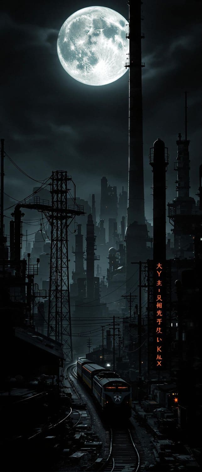 Industrial Moonlit Night