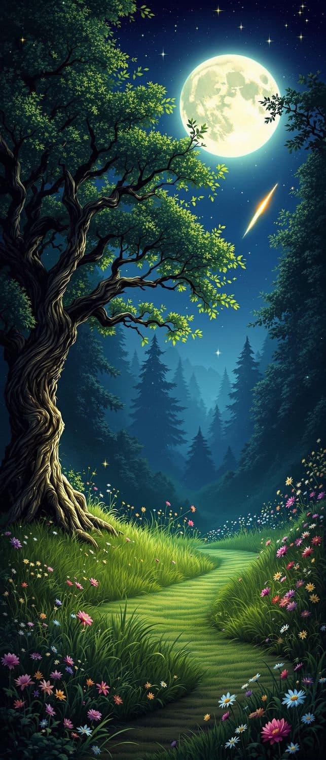 Moonlit Forest Glade