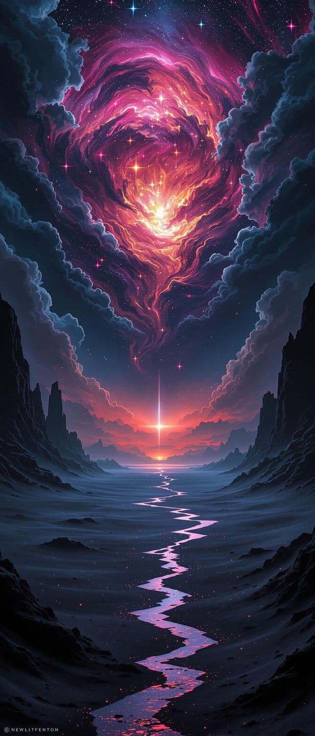 Desert Vista with Star Cluster