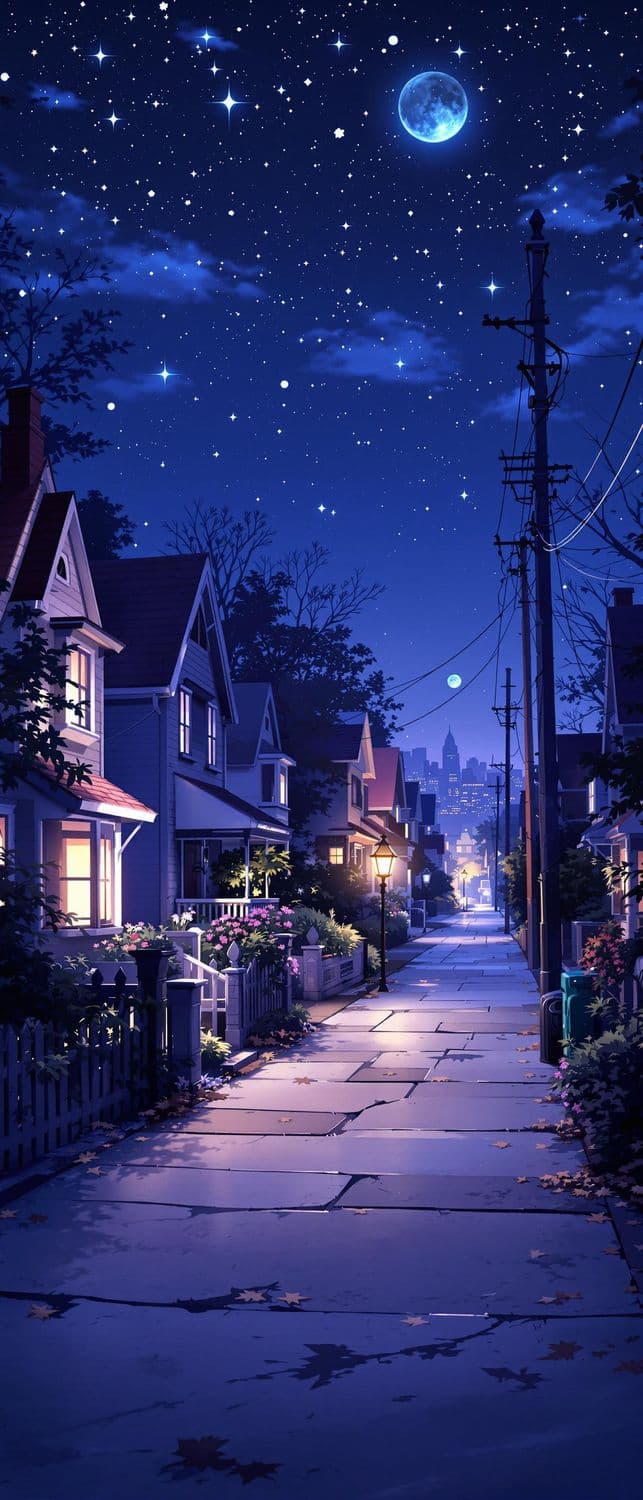 Starry Suburban Night