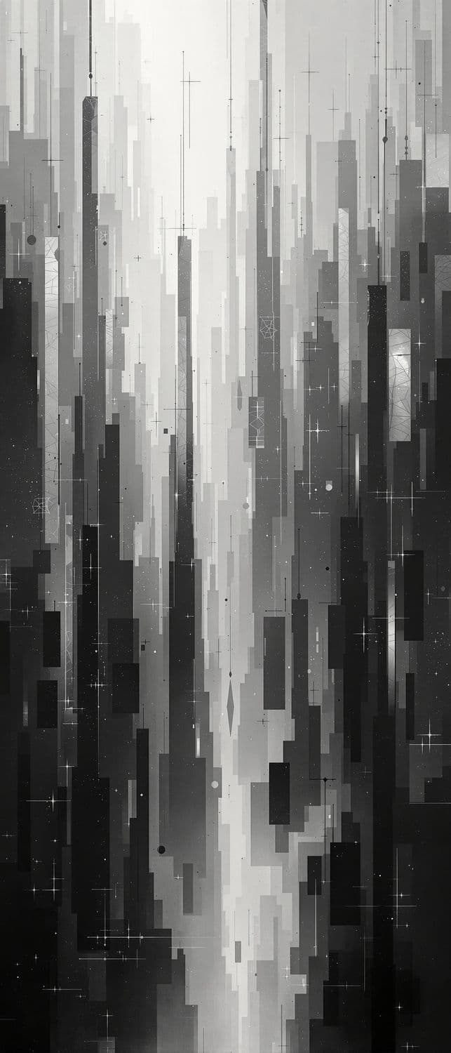 Abstract Skyline of Silent Towers