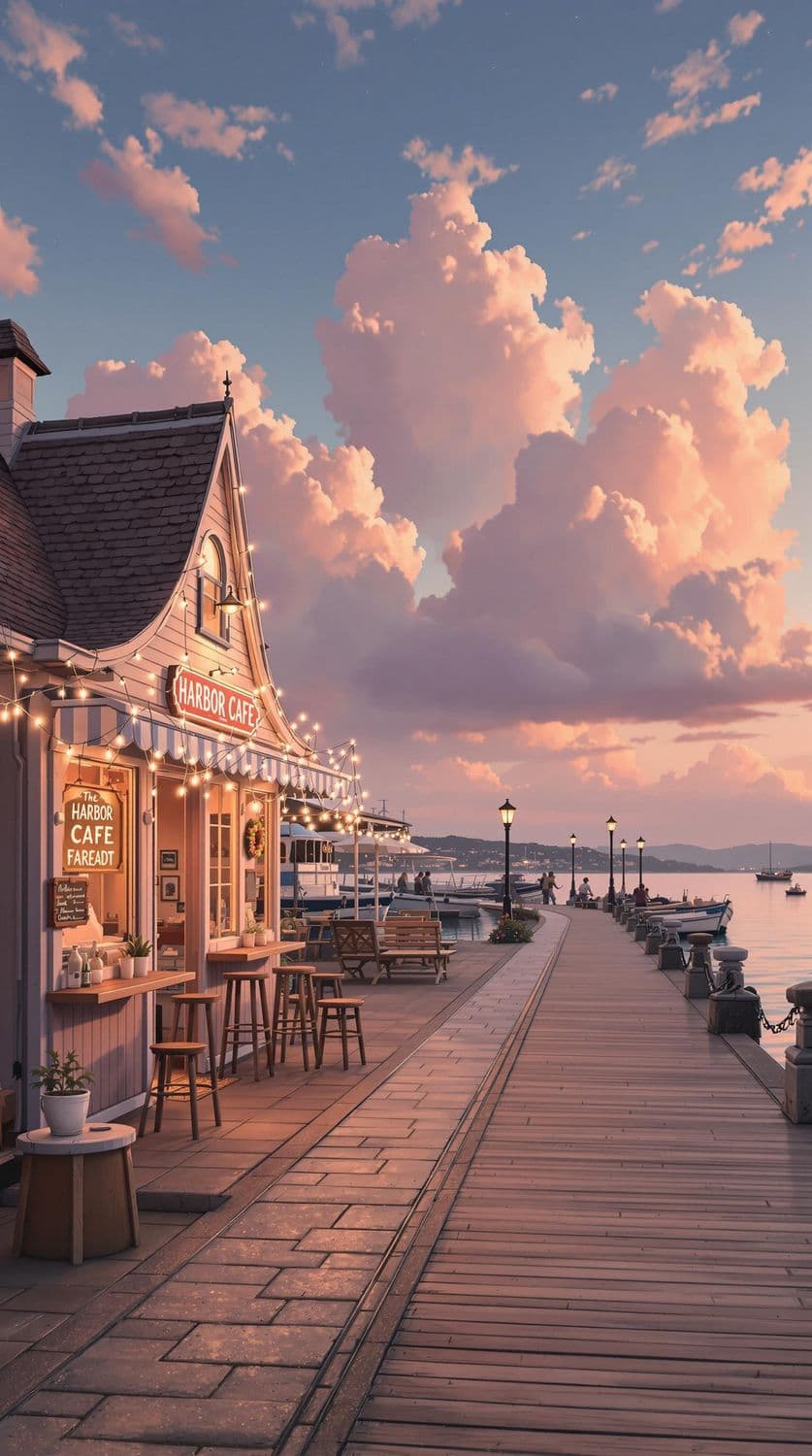 Dreamy Harbor at Twilight