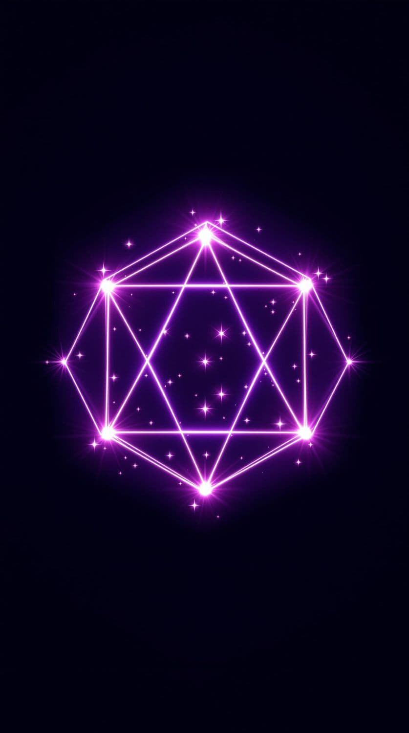 Luminous Hexagon in Digital Space