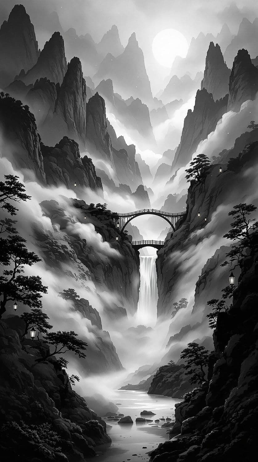 Twilight Misty Valley