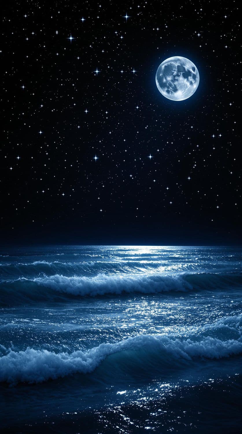 Moonlit Ocean Serenity