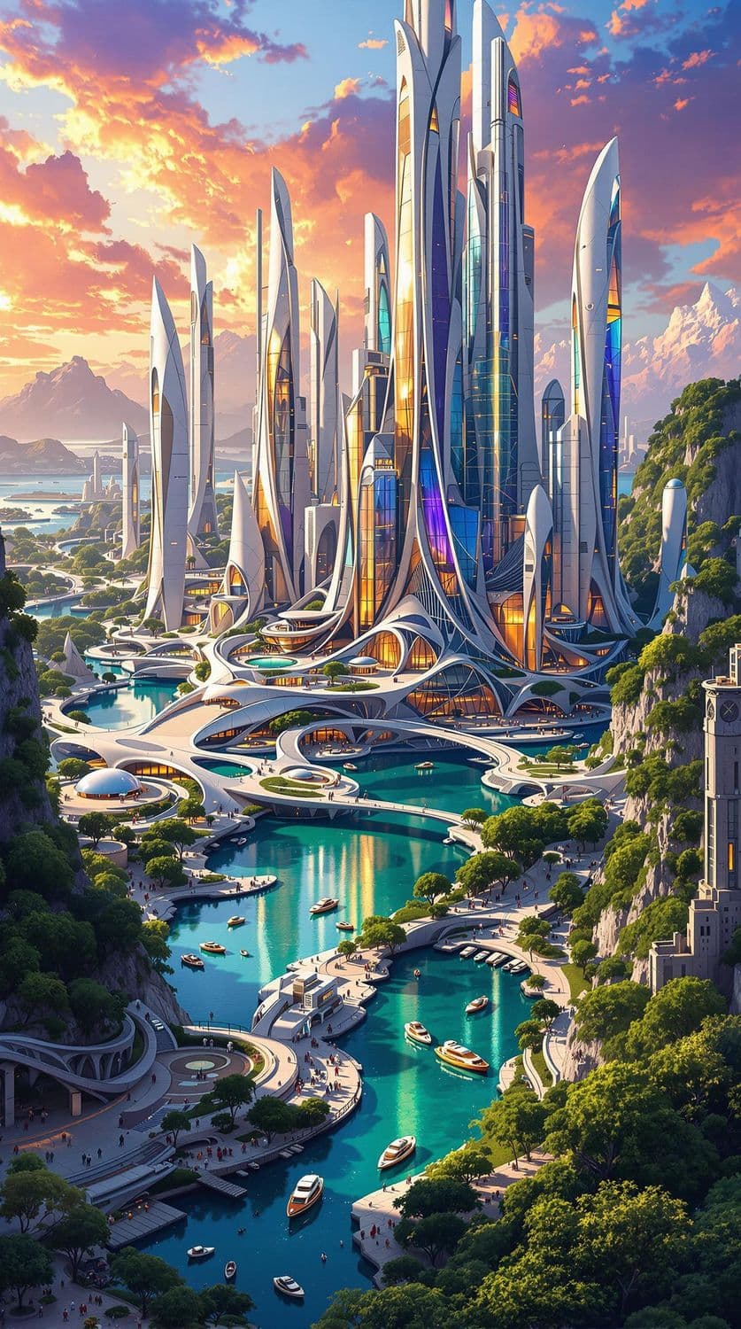Futuristic Island Haven
