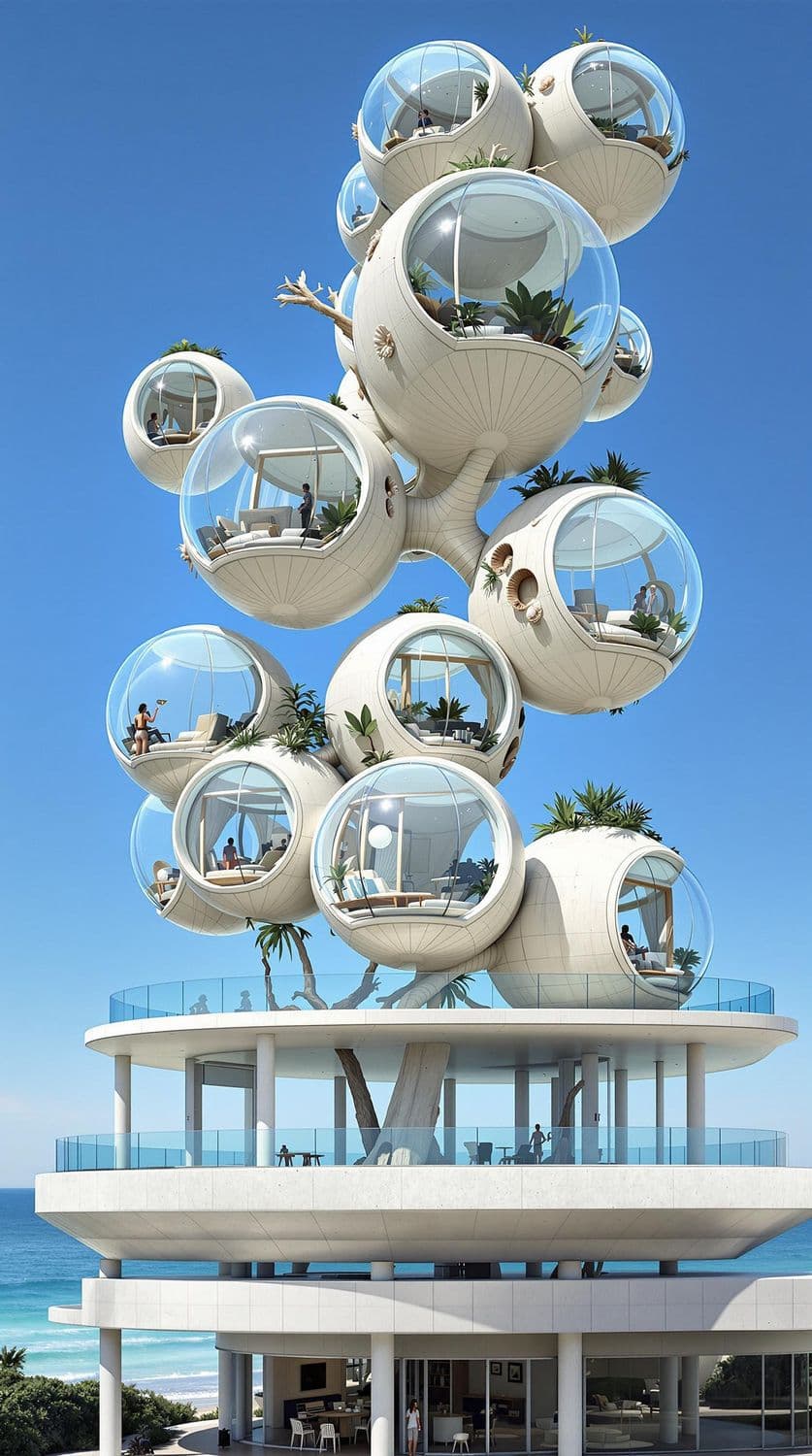 Spherical Pods Coastal Retreat