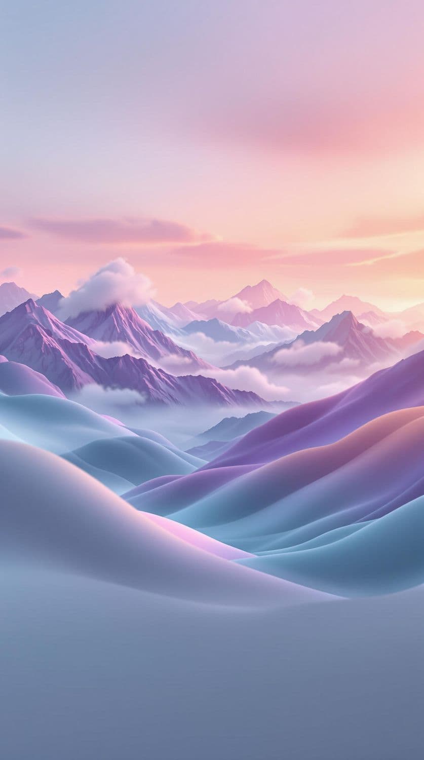 Mystical Pastel Mountains