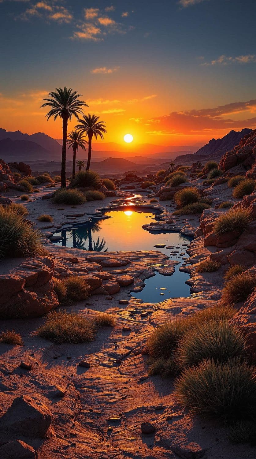 Desert Oasis Sunrise