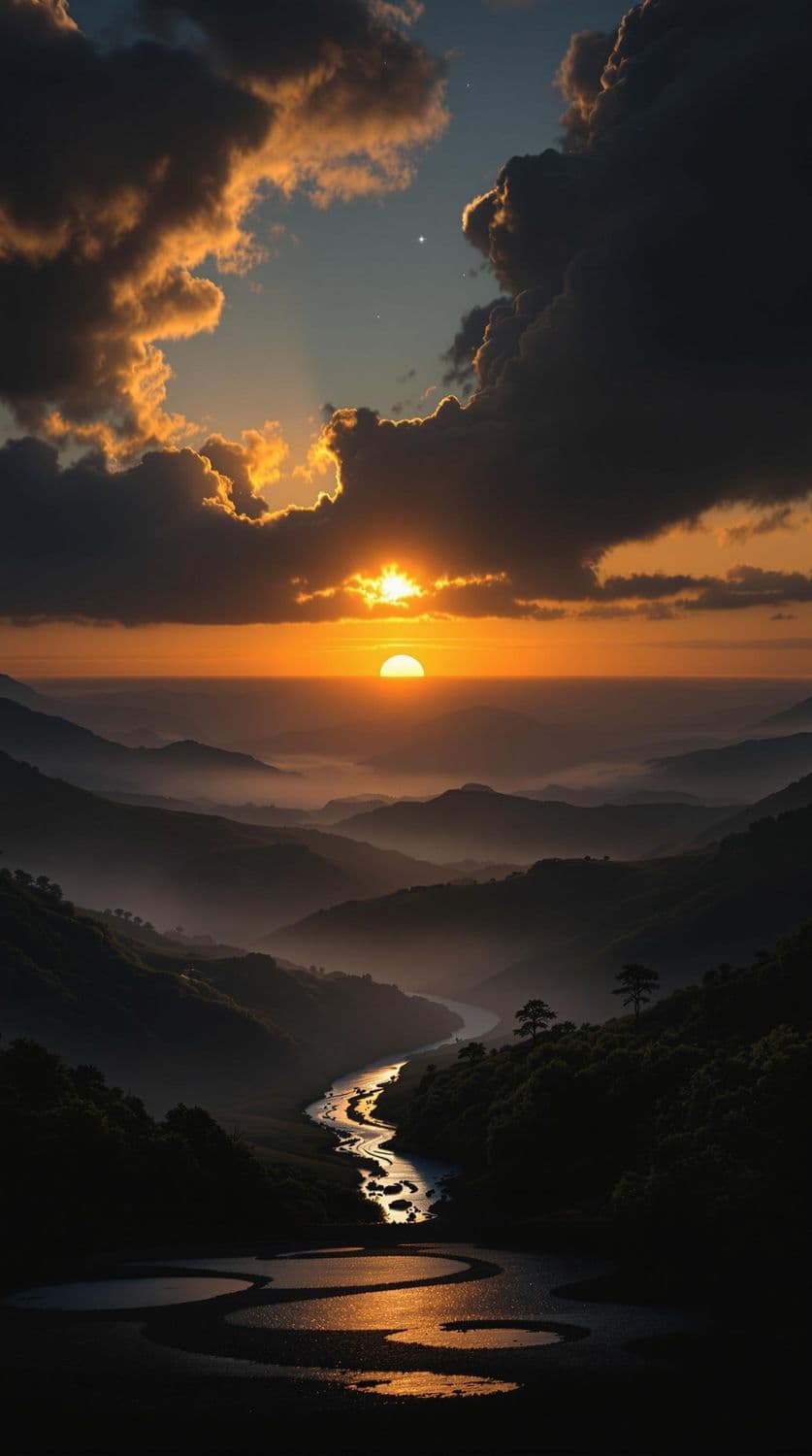 Dawn Over Misty Valley