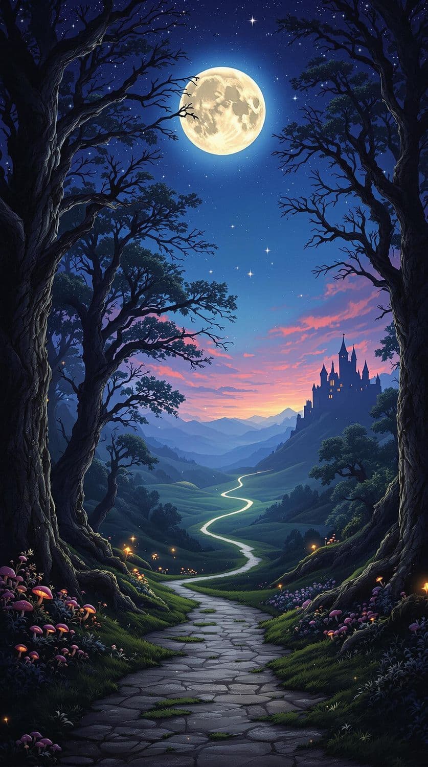Moonlit Enchanted Forest