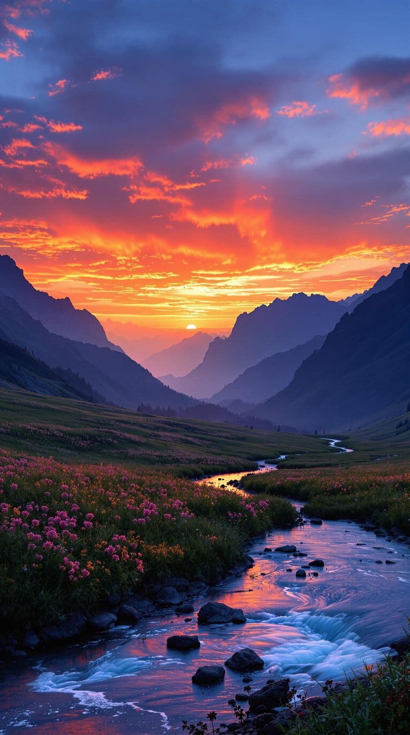 Sunset Mountain Serenity