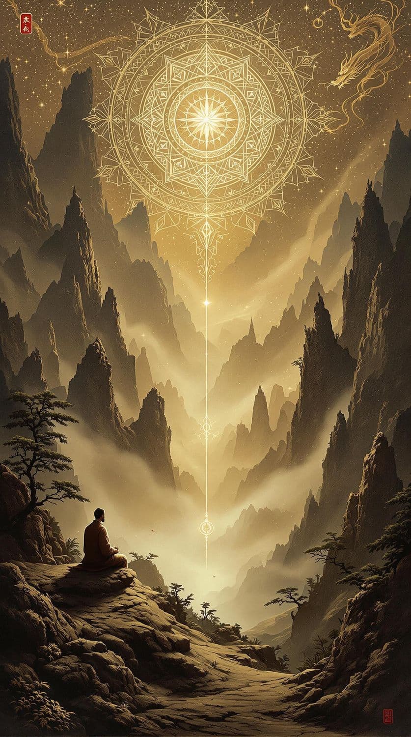 Serene Sage and Dragon Fantasy