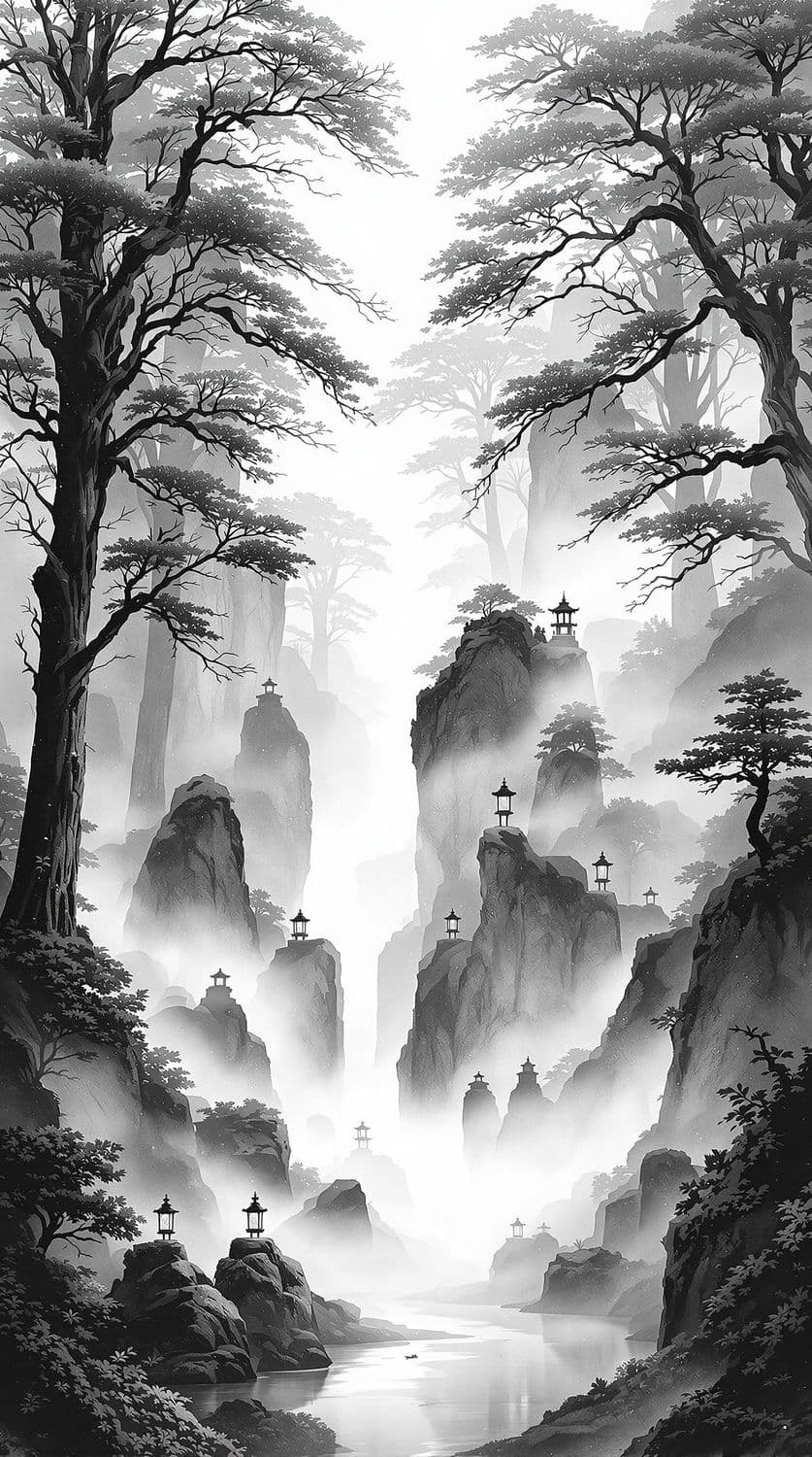 Misty Forest Serenity