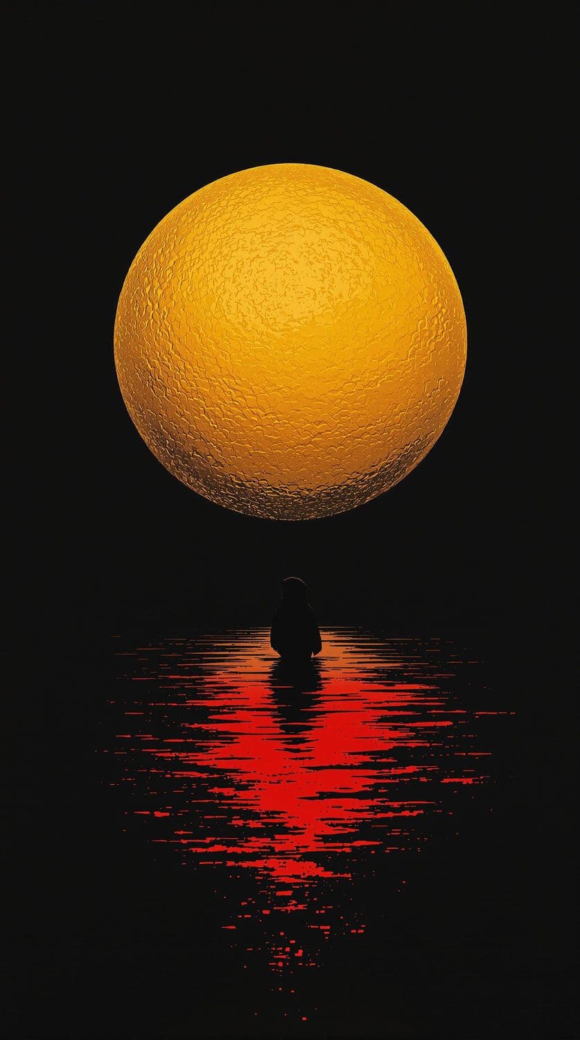 Bird in Flight and Golden Sun