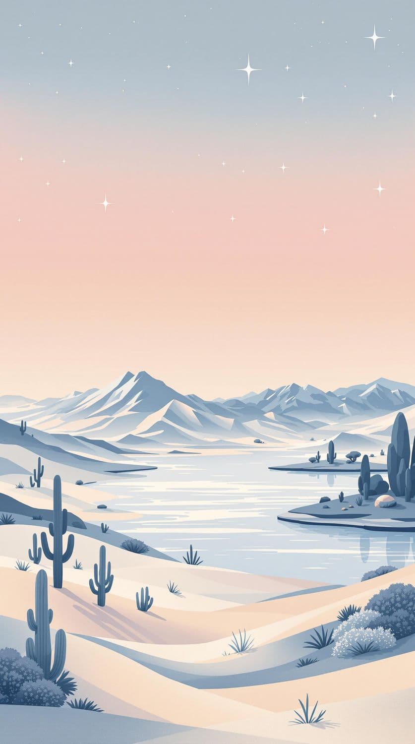 Serene Desert at Golden Hour