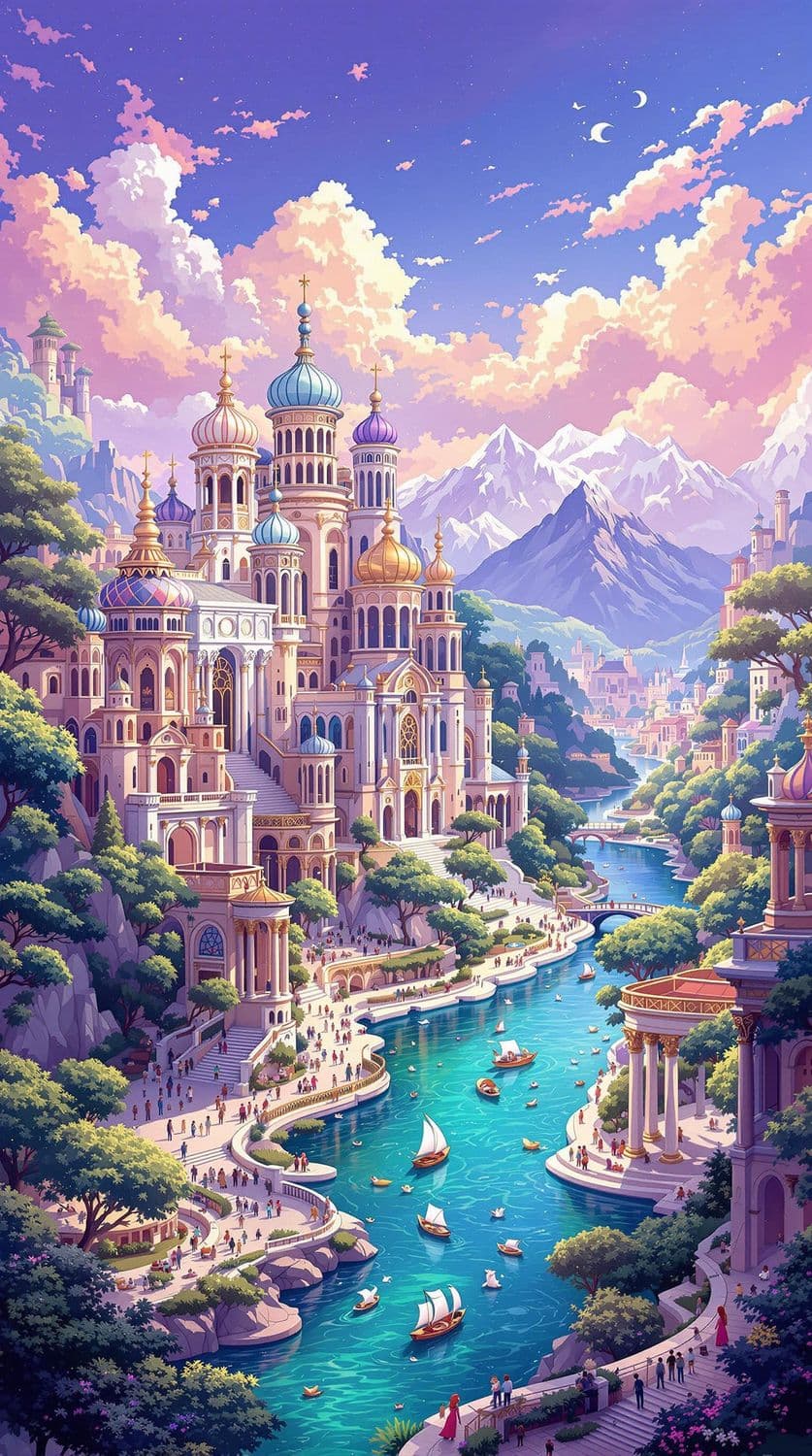 Mystical City with Classical Grandeur