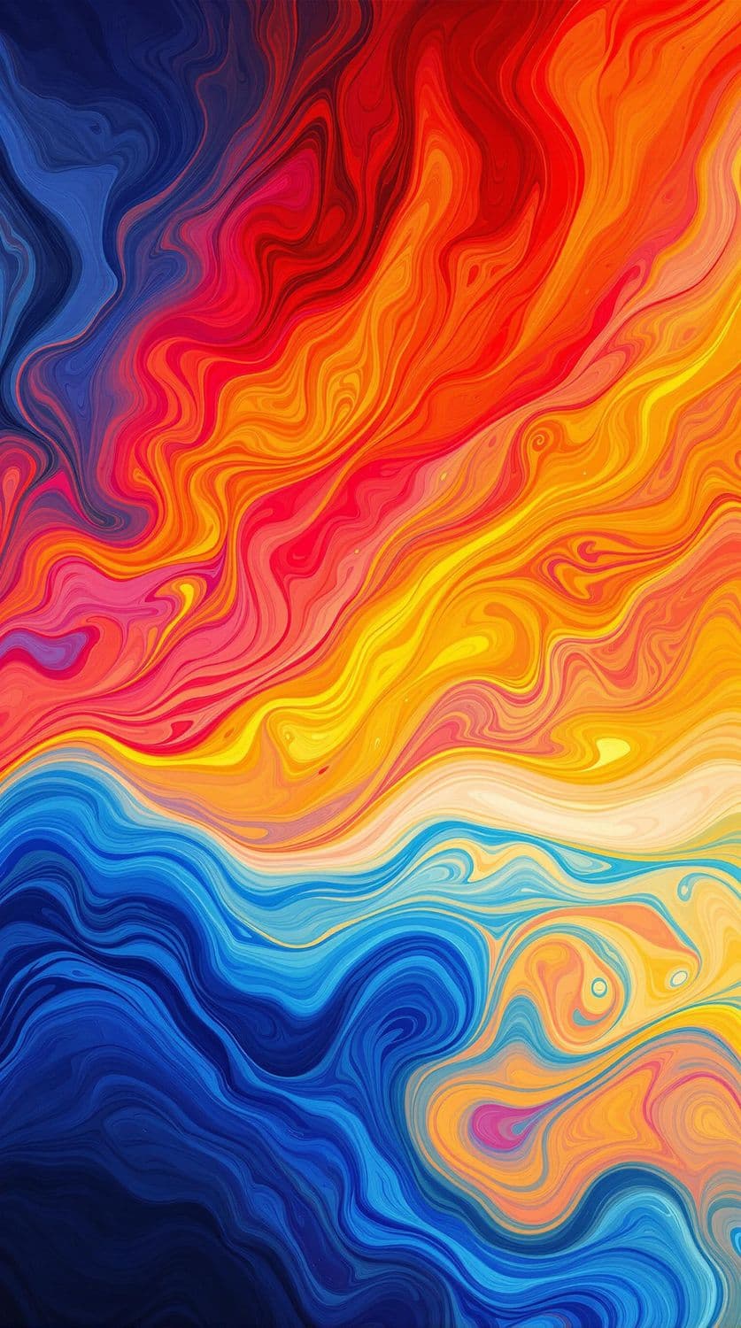 Fiery Sunrise Swirls