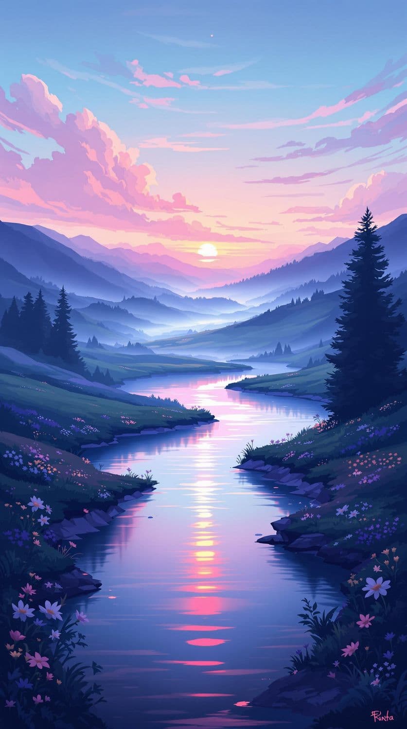 Countryside Dawn Mist