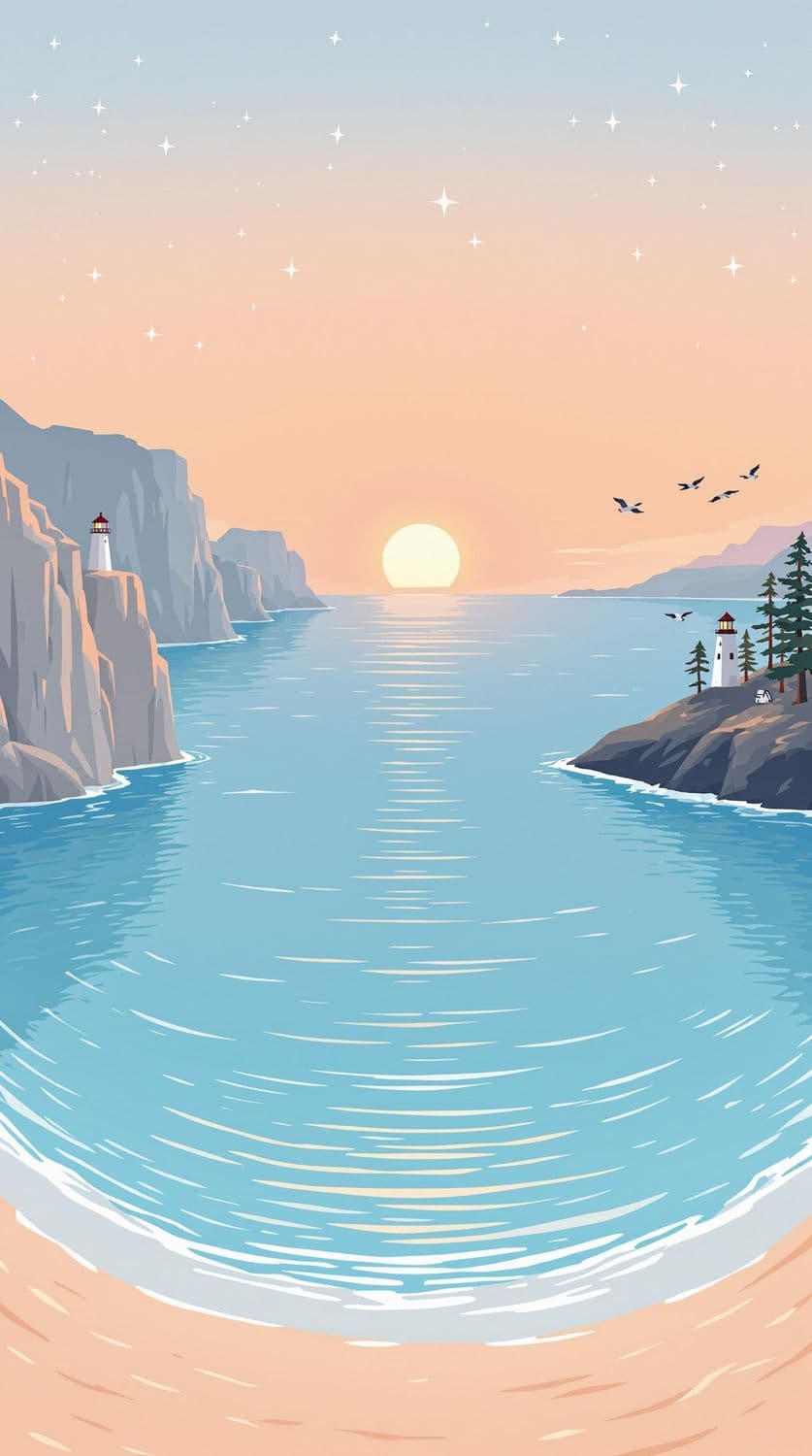 Sunrise at the Coastal Cliffs