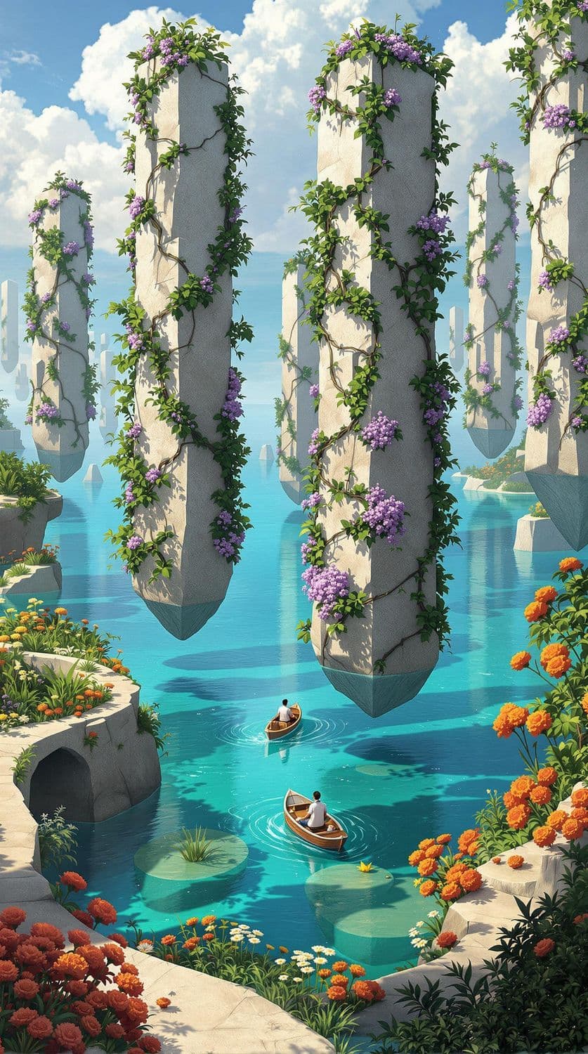 Floating Monoliths at Sea