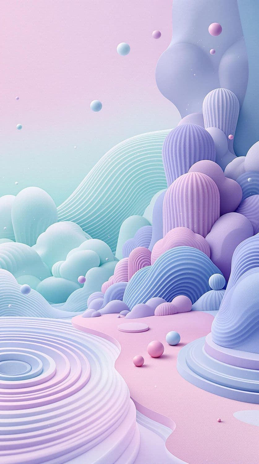 Ethereal Clouds in Pastel Dreamscape