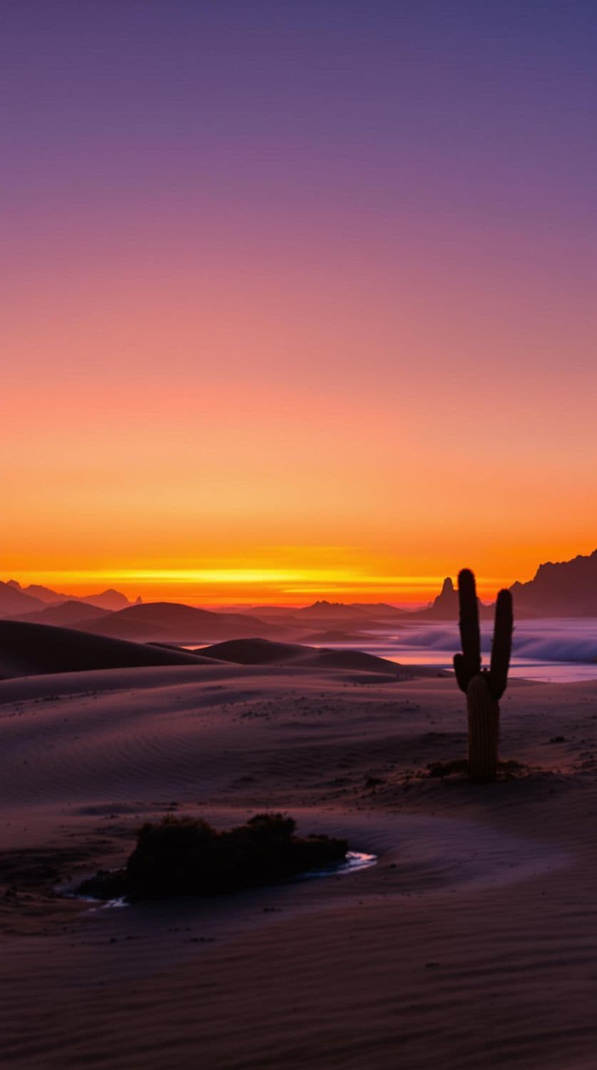 Sunset in the Desert