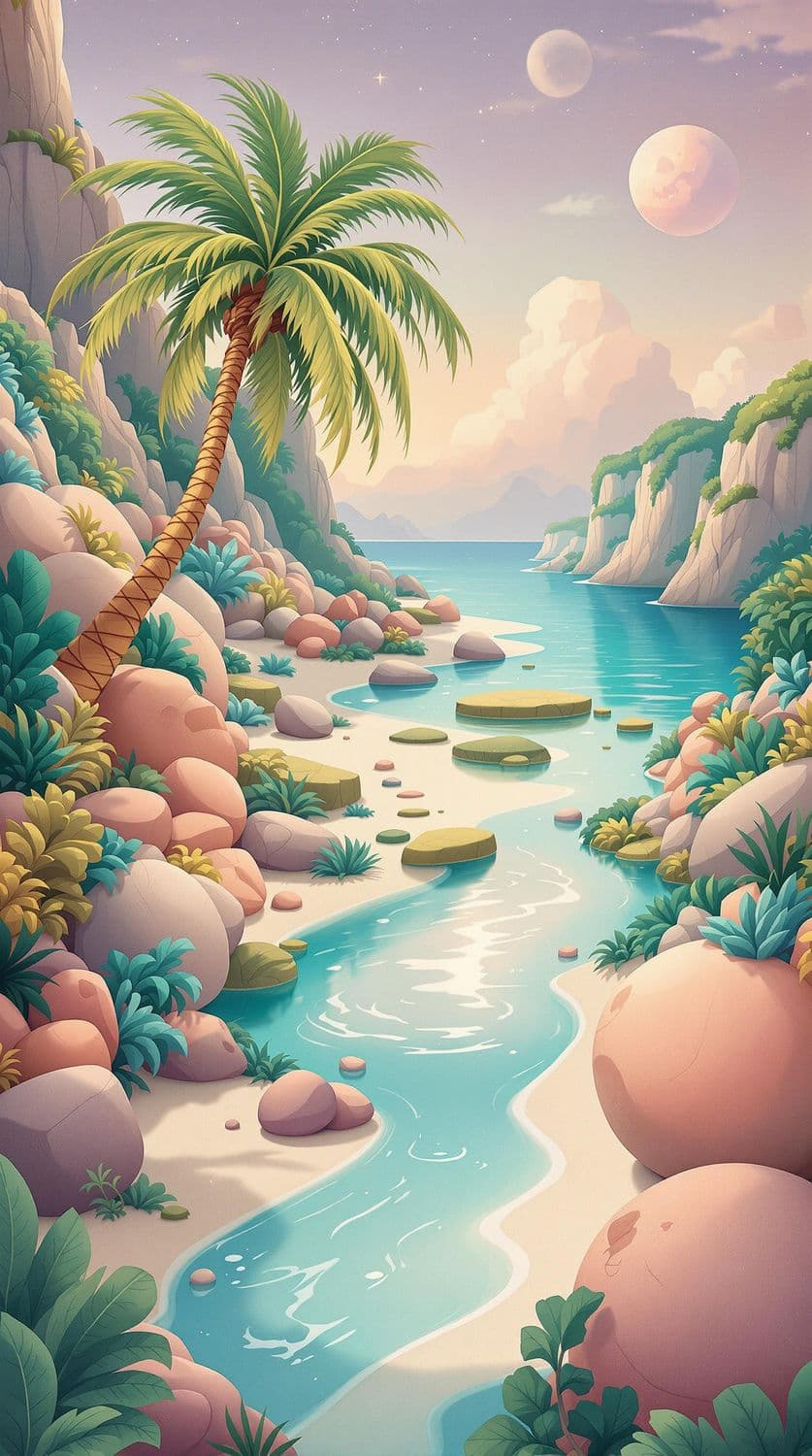 Dreamlike Coastal Scene