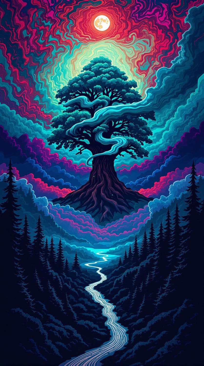 Fantastical Forest with Colossal Tree