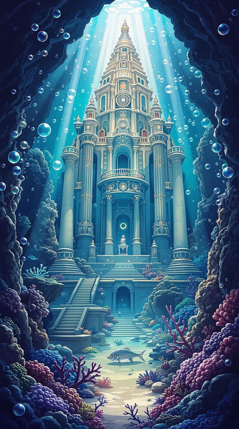 Mystical Underwater Temple
