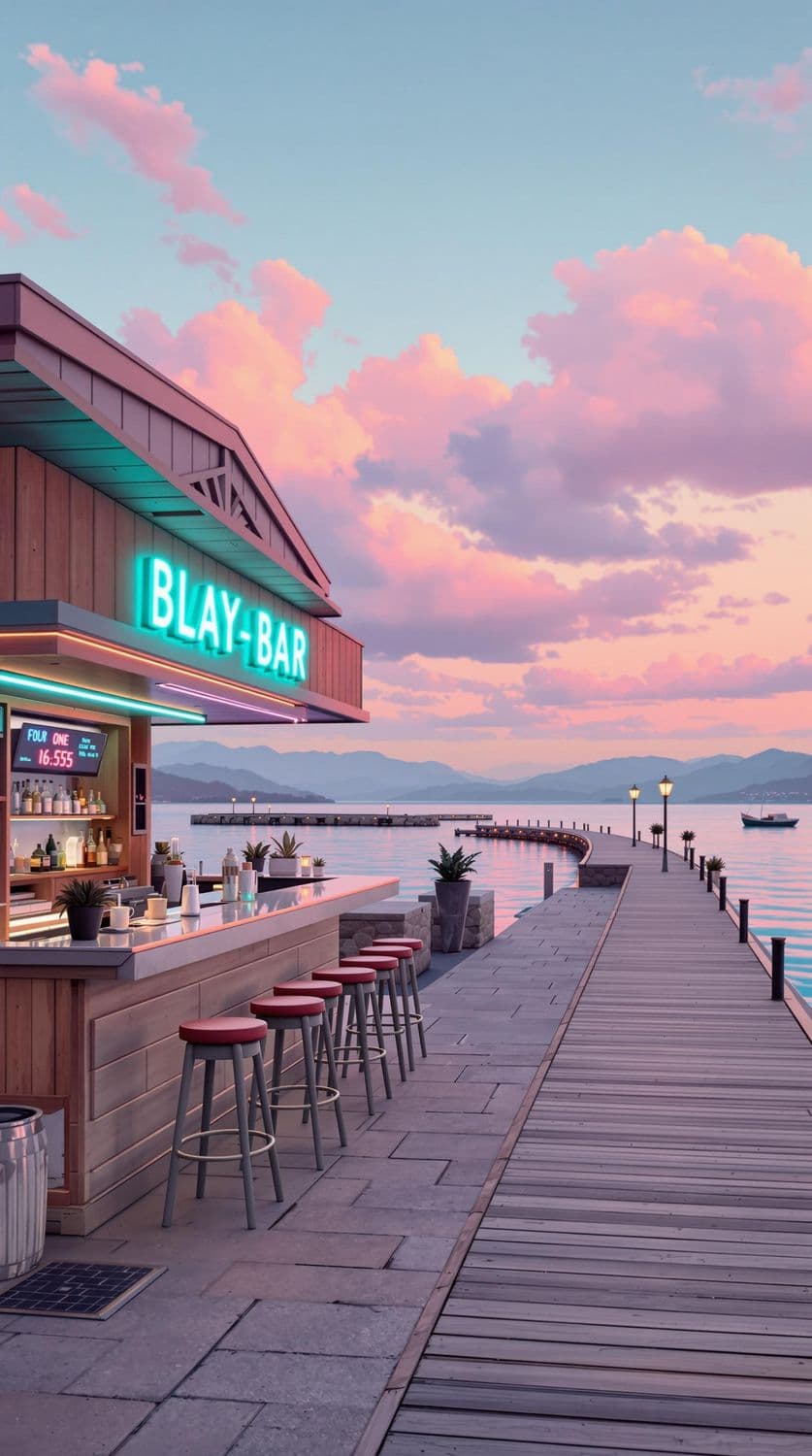 Bay Area Bar at Dusk