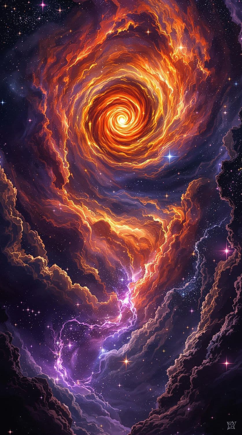 Fiery Nebula Vortex