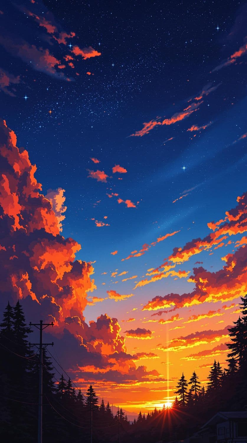 Twilight Over Forest