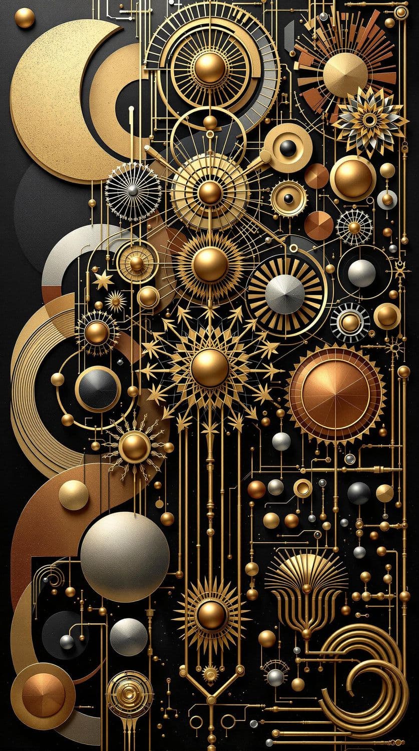 Opulent Metallic Tapestry